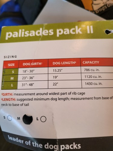 Ruffwear palisades pack - ruffwear, ii